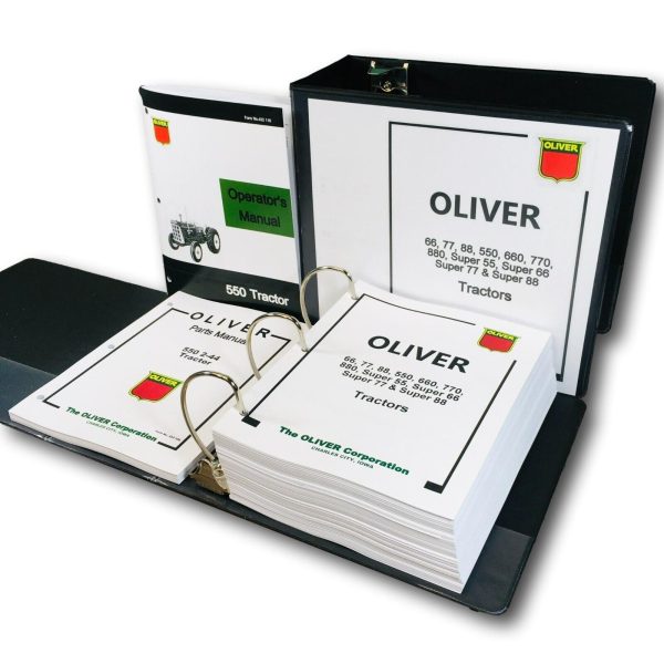 Oliver 550 Tractor Service Parts Operators Manual Set Repair Workshop Shop Book