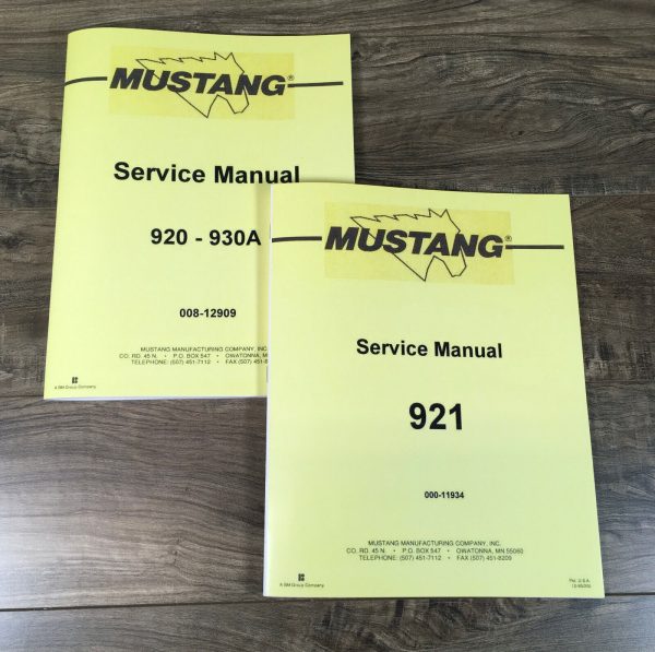 Mustang 921 Skid Steer Service Repair Manual Set Technical Shop Book Overhaul