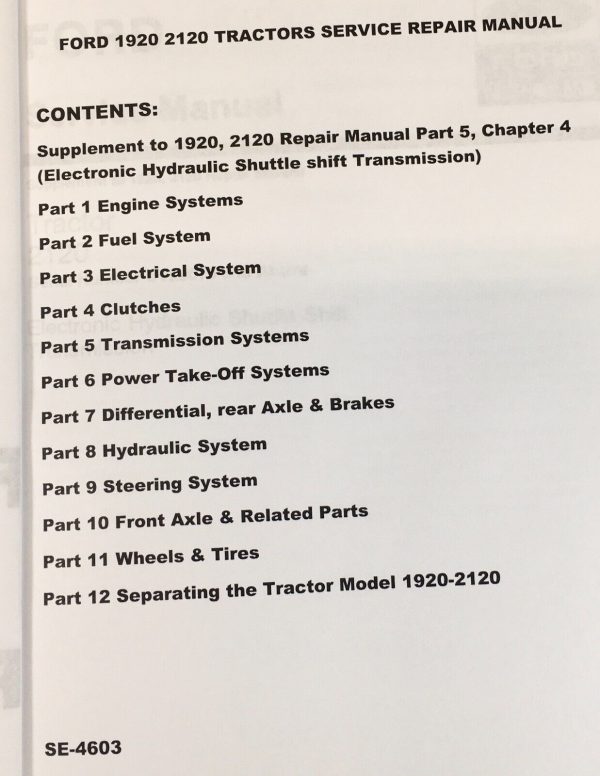 Ford 1920 2120 Tractor Service Parts Manual Repair Shop Set Workshop Catalog - Image 3