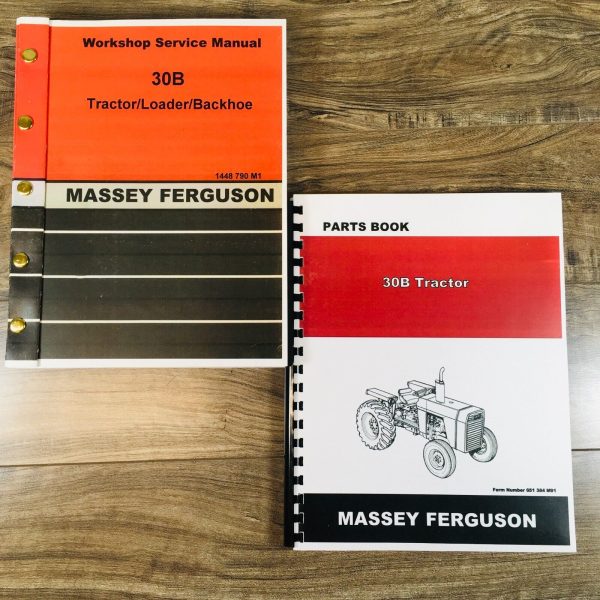 Massey Ferguson 30B Tractor Loader Backhoe Service Parts Manual Set MF Catalog