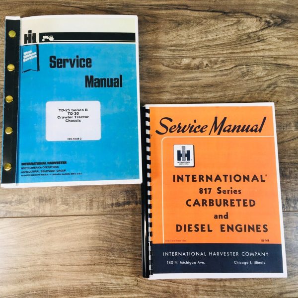 International TD25-B & TD-30 Crawler Tractor Service Manual Set Repair Shop Book