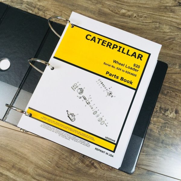 Service Parts Manual Set for Caterpillar 920 Wheel Loader Workshop SN 62K1-UP - Image 9