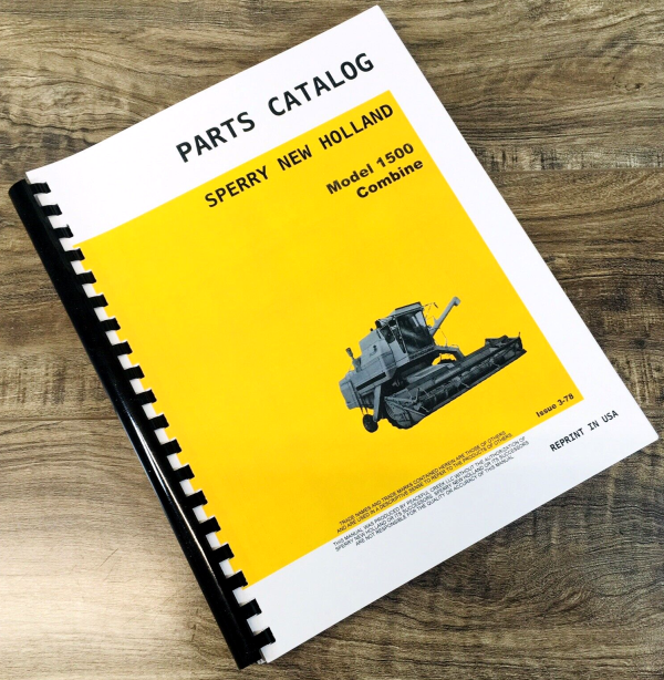 New Holland 1500 Combine Parts Manual Catalog Assembly Schematic Exploded View