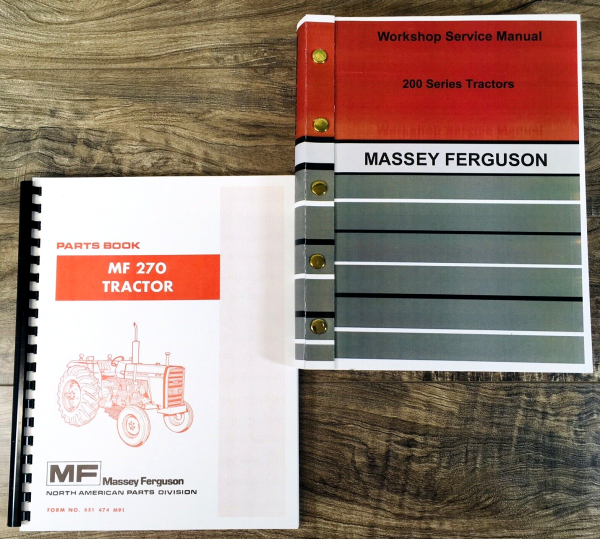 Massey Ferguson MF 270 Tractor Service Parts Manual Repair Shop Set Catalog Book