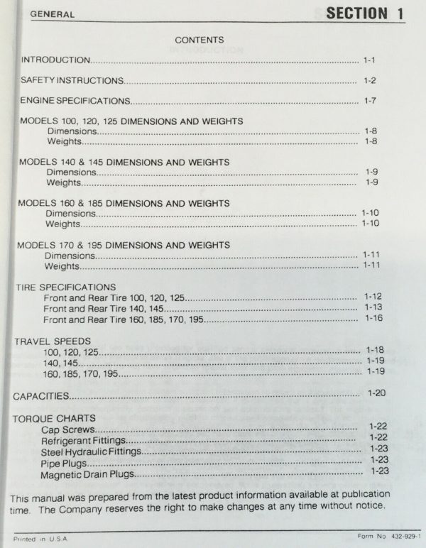 White 160 170 185 195 Tractor Service Manual Repair Shop Technical Workshop Book - Image 2