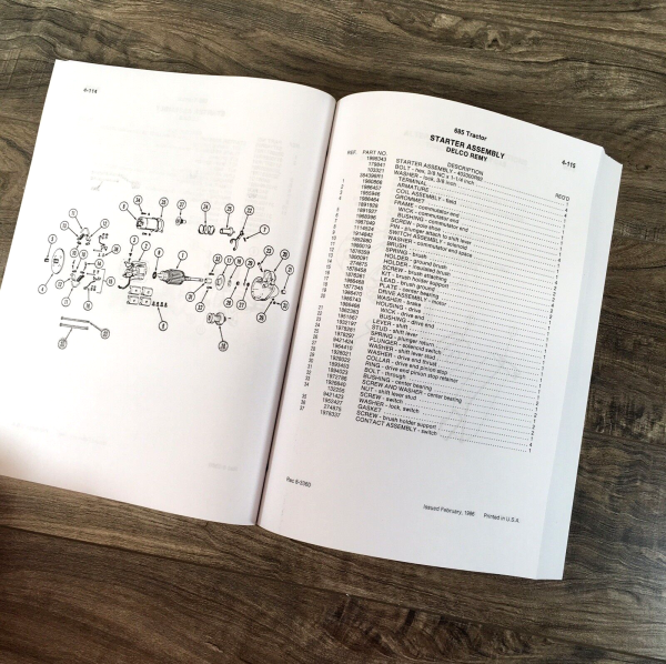 CaseIH 685 Tractor Parts Manual Catalog Book Assembly Schematic Exploded Views - Image 6