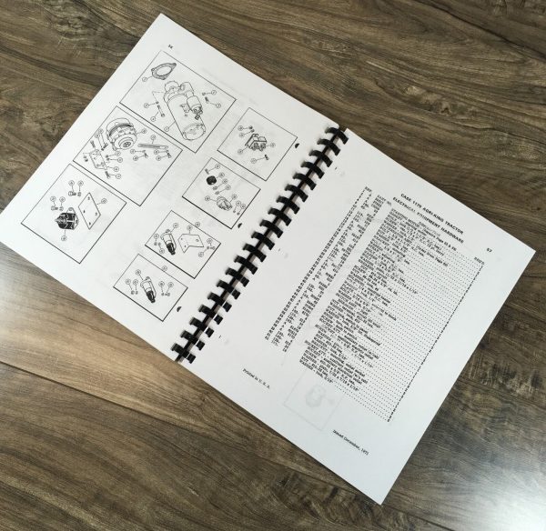 Case 1175 Tractor Parts Manual Catalog Book Assembly Schematic Exploded Views - Image 8