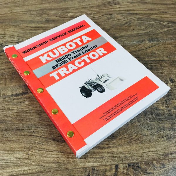 Kubota B8200 B8200E B8200D Tractor Service Manual Repair Shop Workshop W Loader