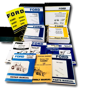 Ford 340A 540A Tractor 745 Loader 765 Backhoe Service Parts Operator Manual Set
