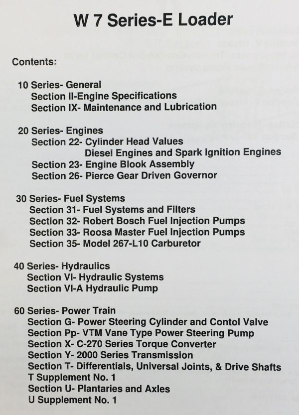 Case W7E Loader W7 E Series Service Manual Repair Technical Shop Book In Binder - Image 2