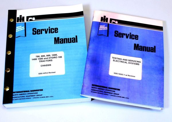 International 1586 Hydro 186 Tractor Service Repair Shop Manual Ih Technical