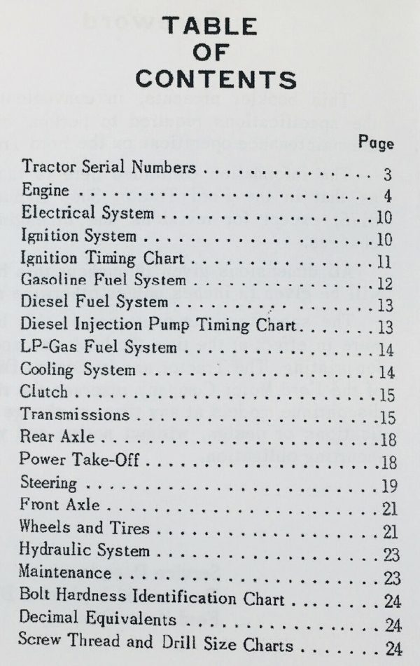 Ford Tractors Service Specification Manual Repair Data Book Specs 8N 2N 9N Naa - Image 2