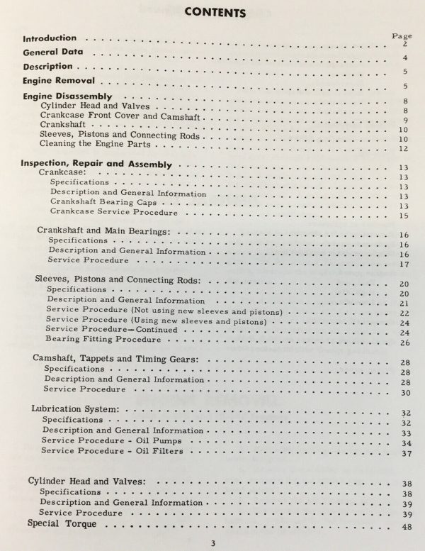 International D166 Diesel Engine For 340 Tractor Service Manual Repair Shop Set - Image 5
