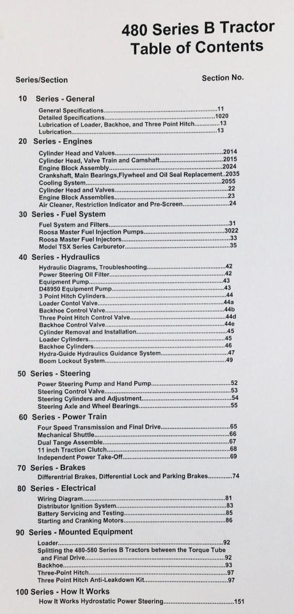 Case 480B 480Ck Series B Tractor Loader Backhoe Service Manual In Binder - Image 2