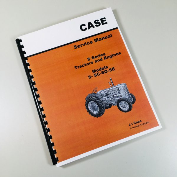 Case Series S Sc So Se Tractors Service Repair Manual Technical Shop Book